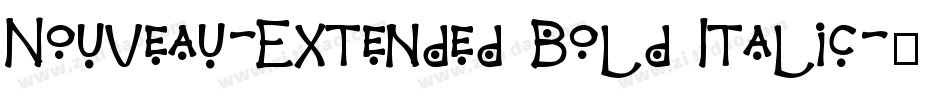 Nouveau-Extended Bold Italic字体转换